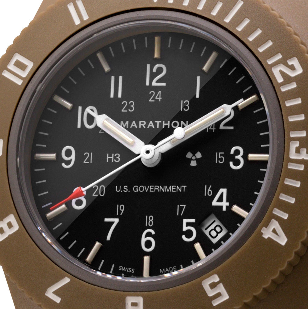 MARATHON PILOT'S NAVIGATOR WITH DATE - 41MM - TAN - US GOVERNMENT MARK