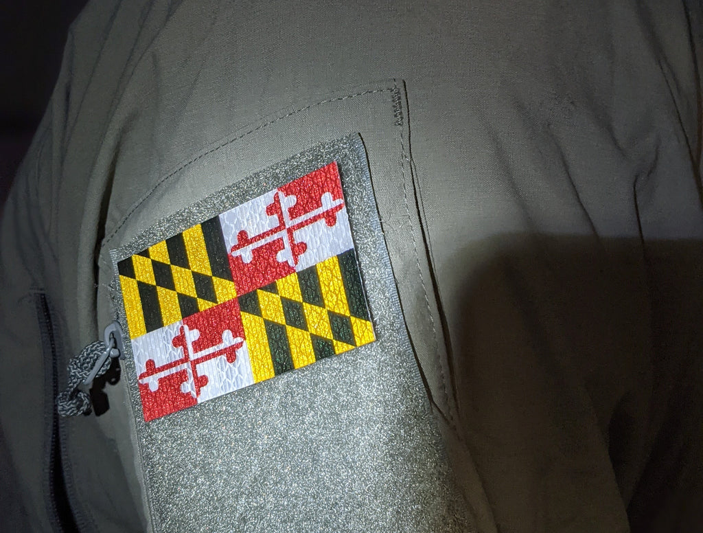 Laser Cut Multicam Infrared Reflective American Flag Patch Reverse