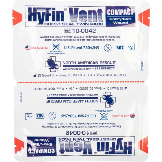 Hyfin Vent Compact Chest Seal Twin Pack