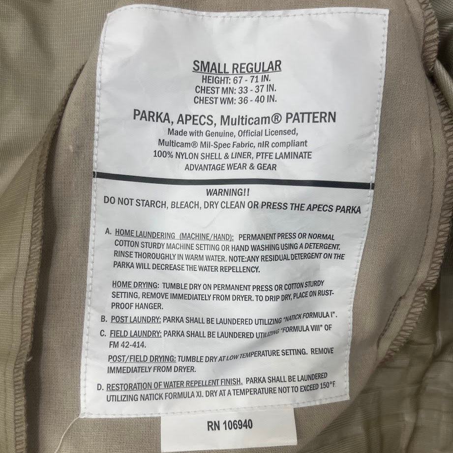 USGI Multicam APECS Gore-Tex Parka