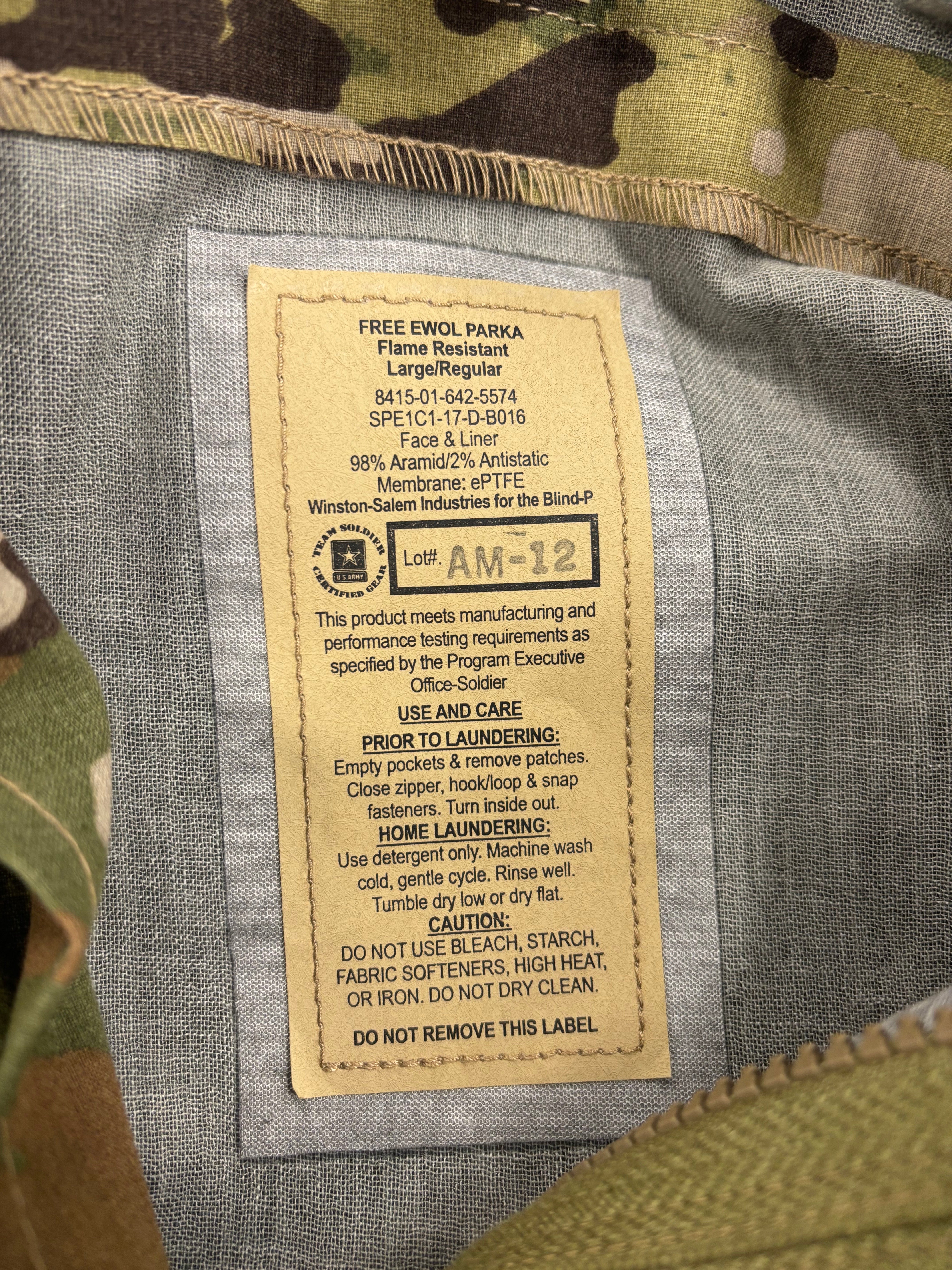 USGI FREE EWOL Parka OCP