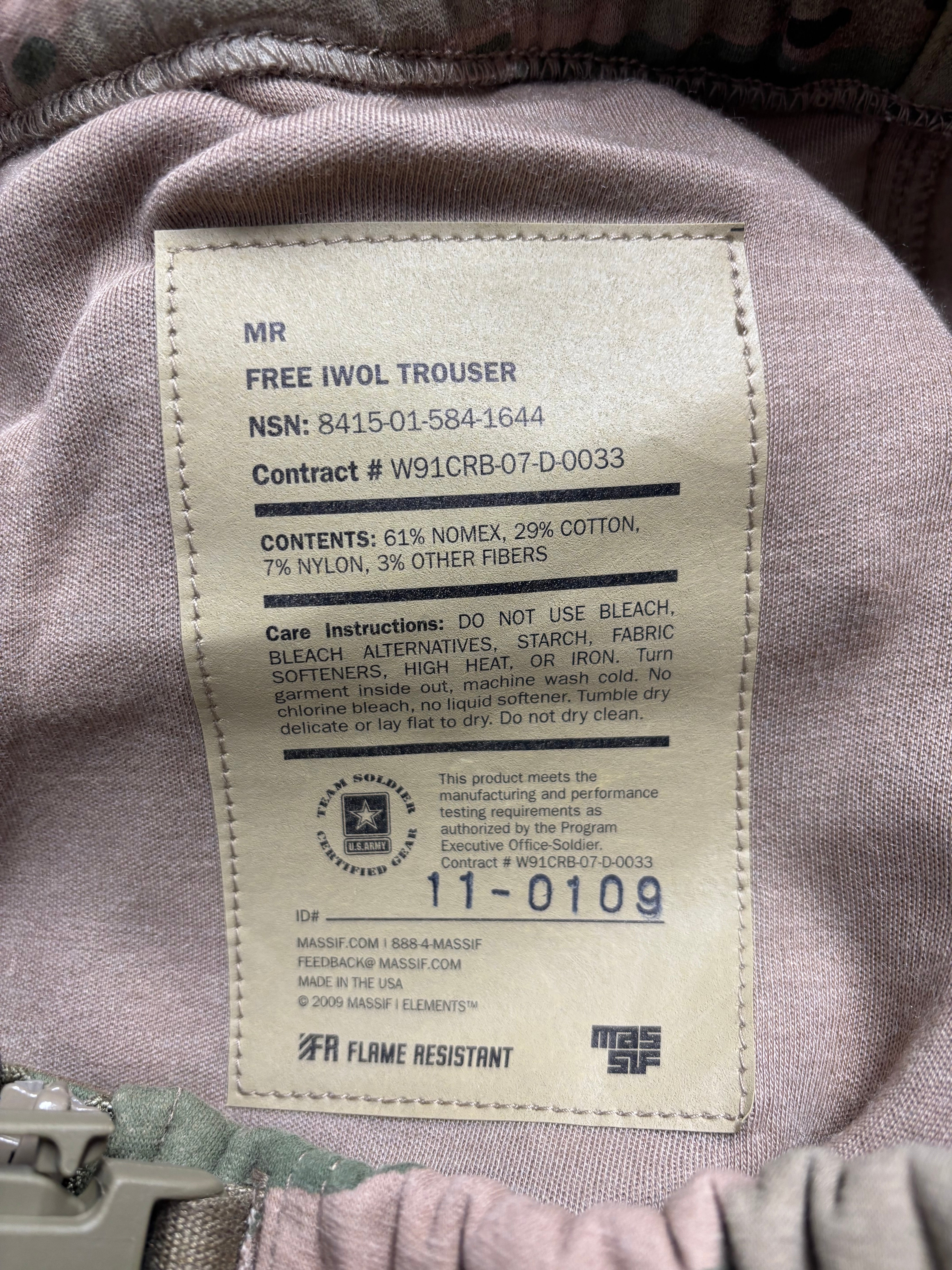 USGI FREE IWOL Trousers Multicam