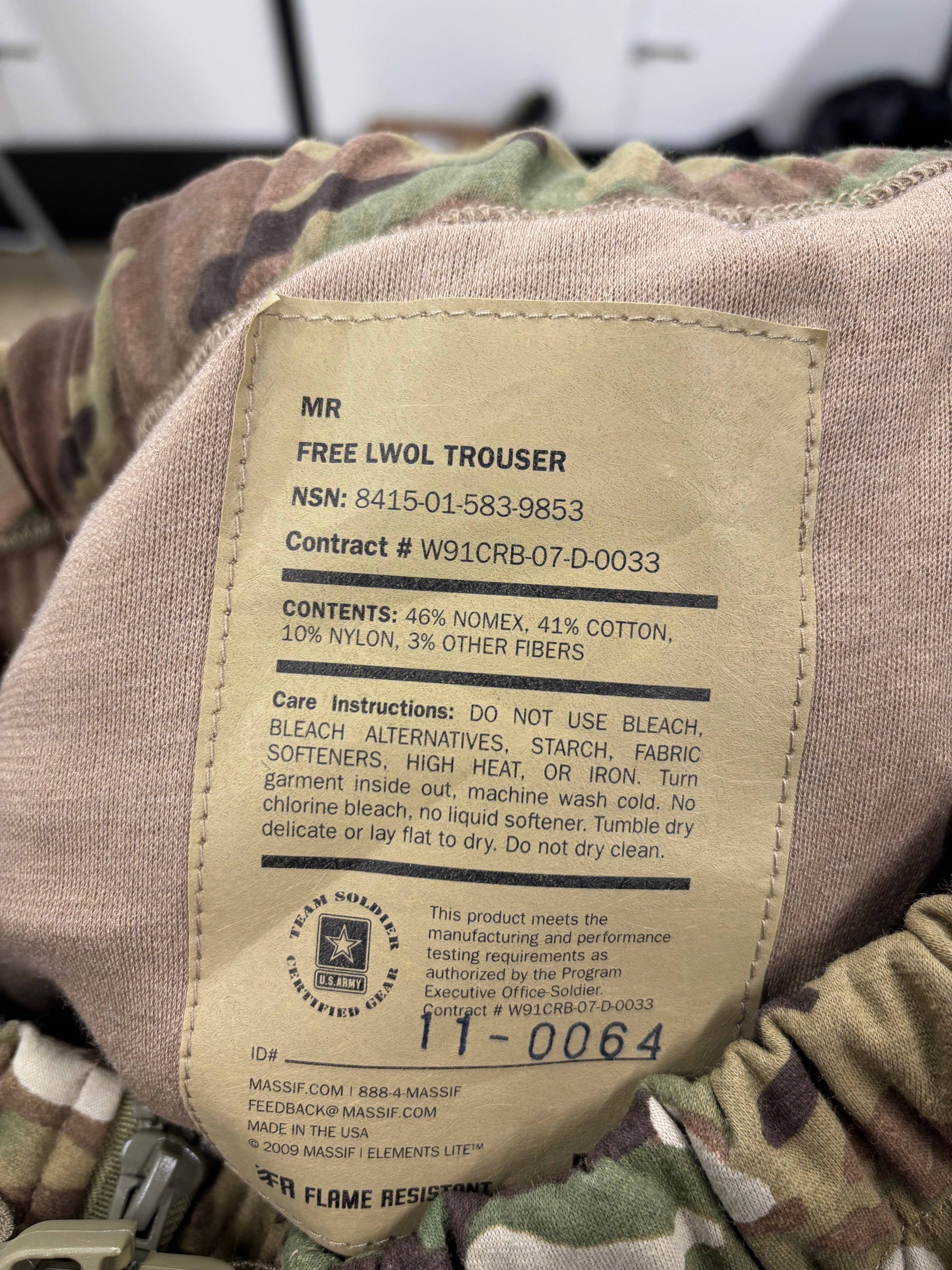 USGI FREE LWOL Trousers