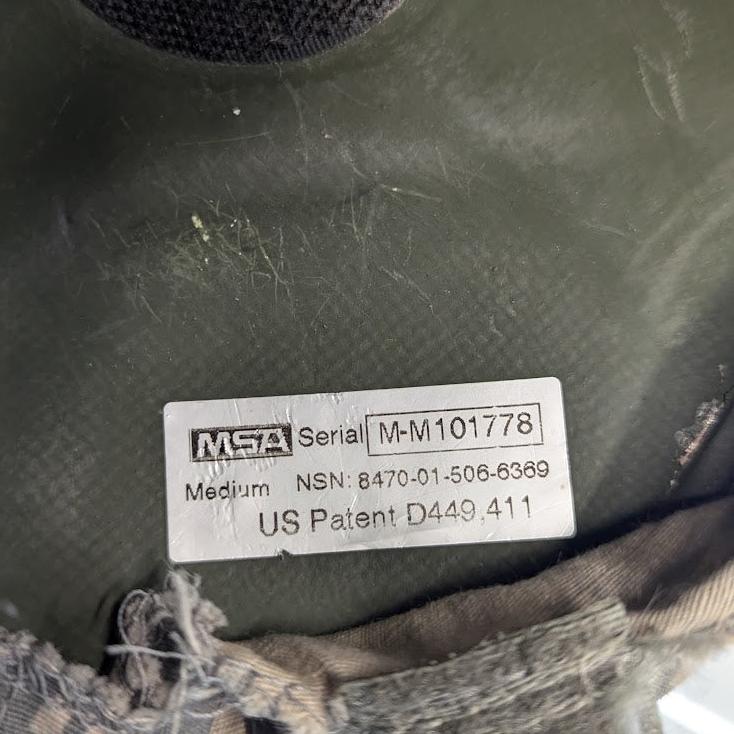 USGI MSA MICH 2000 Helmet, Medium with Land Warrior Set-Up