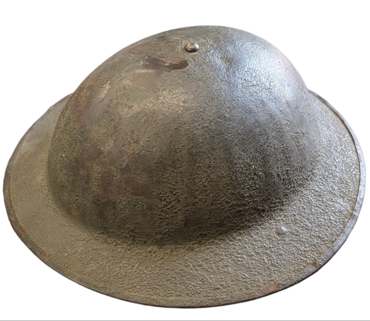 WW2 M1917A1 Kelly Helmet - Complete, kinda rough, British made shell #503