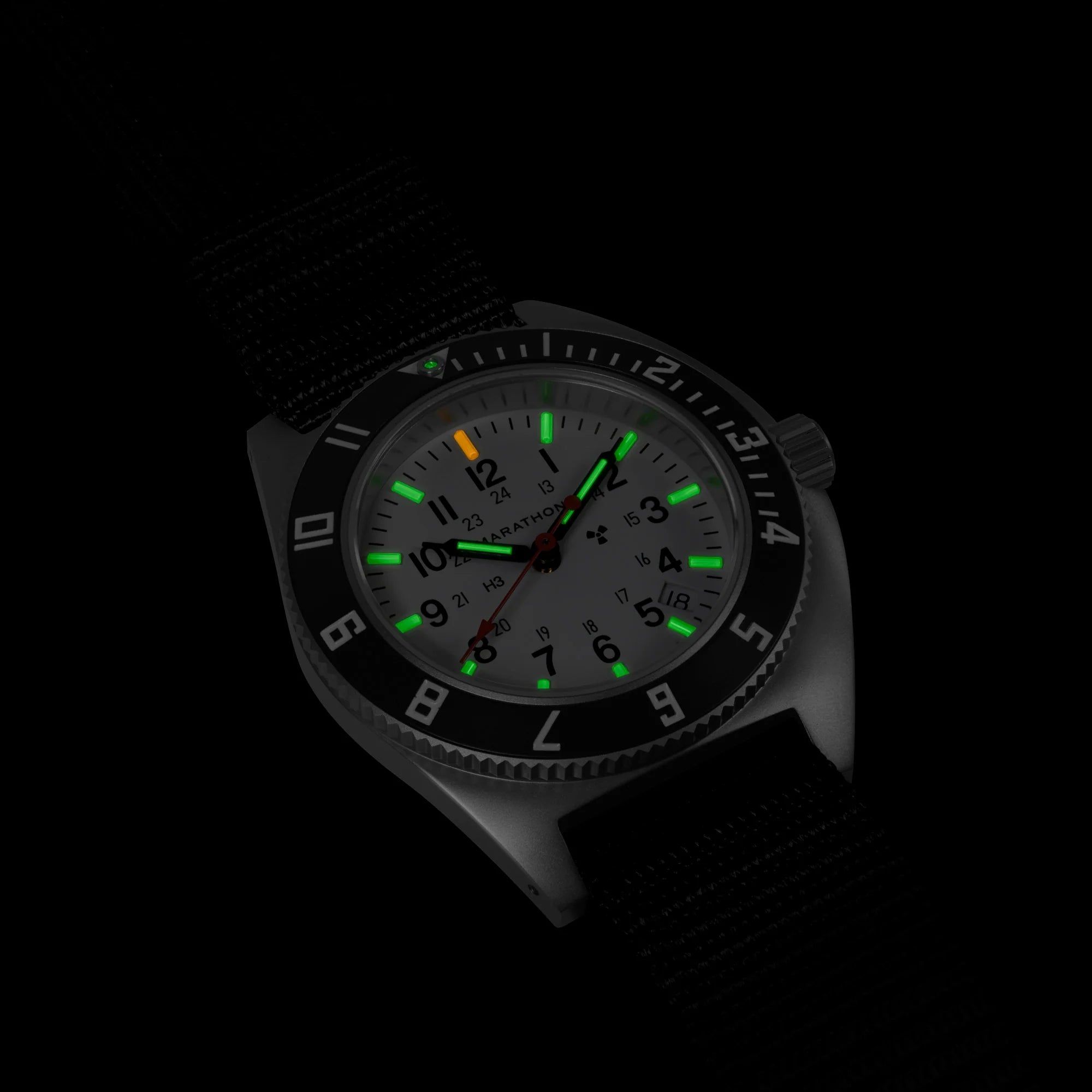 Marathon Arctic Edition 41MM STEEL NAVIGATOR - W/ DATE - (SSNAV-D) - ON BALLISTIC NYLON