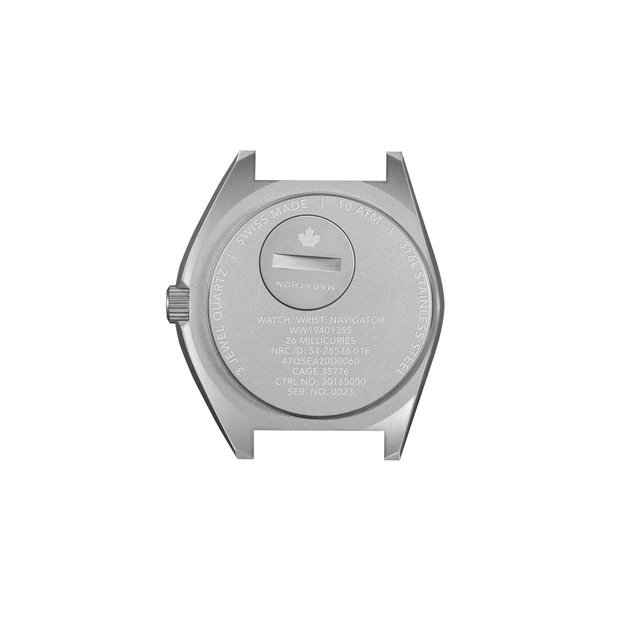 Marathon Arctic Edition 41MM STEEL NAVIGATOR - W/ DATE - (SSNAV-D) - ON BALLISTIC NYLON