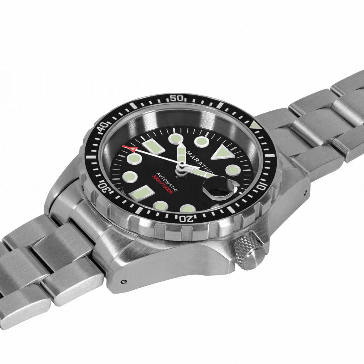 MARATHON DIVER'S AUTOMATIC OSAR-D - 41MM - MARAGLO - BLACK DIAL - STAINLESS BRACELET