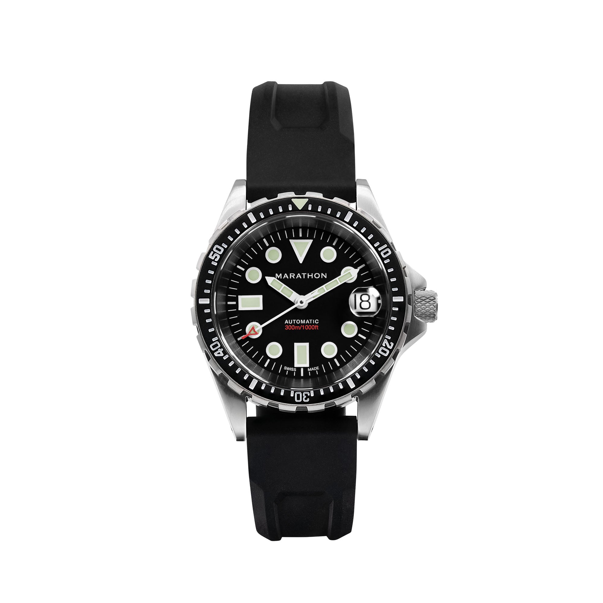 MARATHON DIVER'S AUTOMATIC OSAR-D - 41MM - MARAGLO - BLACK DIAL - RUBBER STRAP