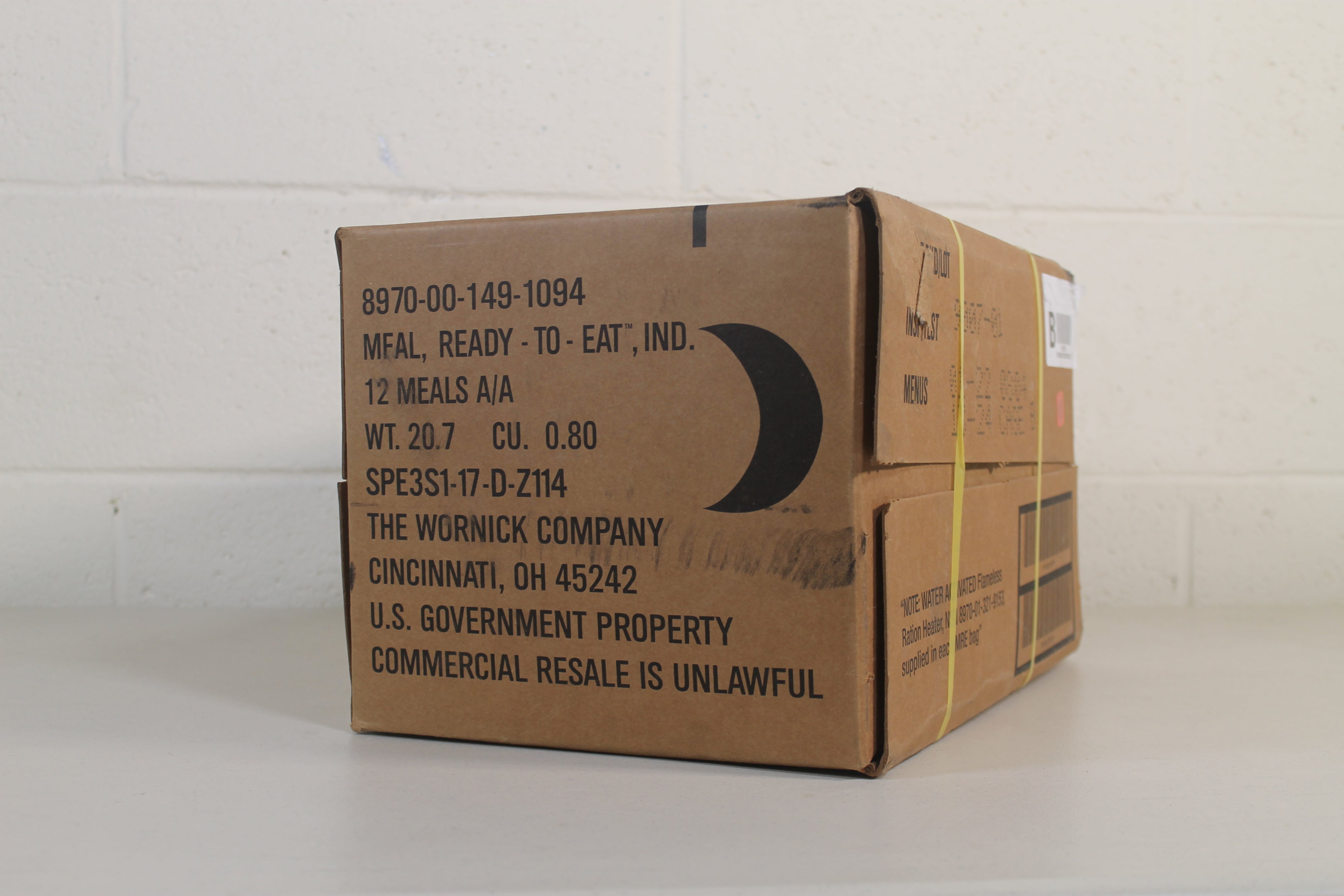 USGI Military MRE Case of 12