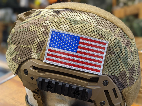 Laser Cut Multicam Infrared Reflective American Flag Patch Reverse