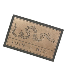 Leather Join or Die Flag Patch