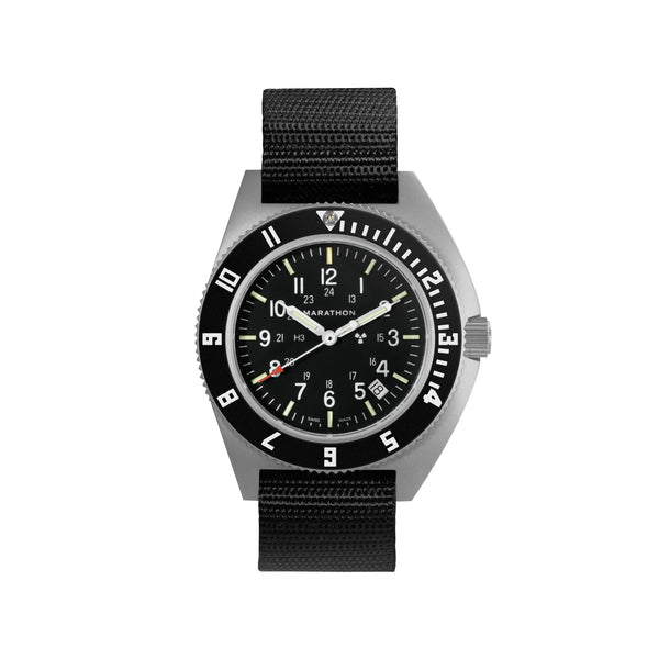 Marathon 41MM STEEL NAVIGATOR - W/ DATE - (SSNAV-D) - ON BALLISTIC NYLON