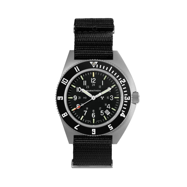 Marathon 41MM STEEL NAVIGATOR - W/ DATE - (SSNAV-D) - ON DEFSTAN NYLON