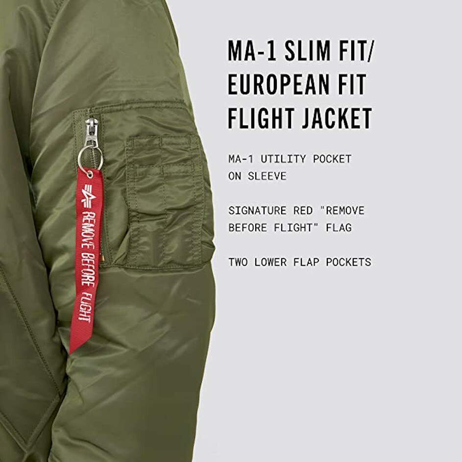 Alpha Industries MA-1 Flight Jacket Slim Fit Vintage Olive